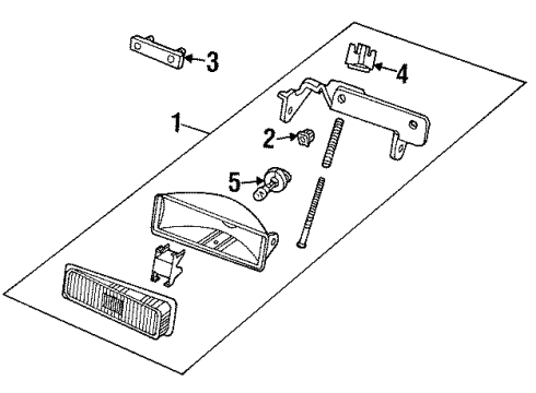 GM 16501992 Nut, Rear License *Black