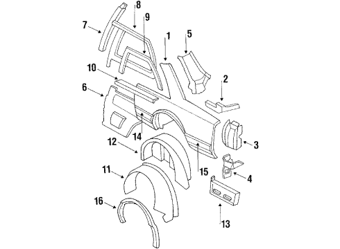 GM 20322842 Molding, Outer Panel Rear W/Opening