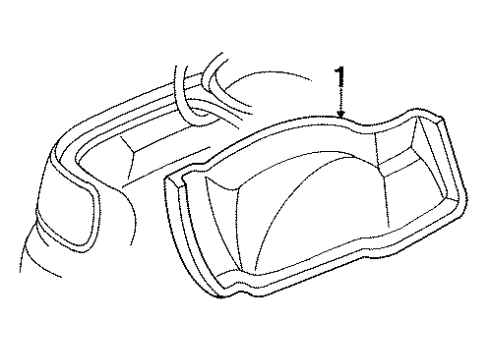 GM 10253002 Trim Assembly, Rear Compartment Side * Gray