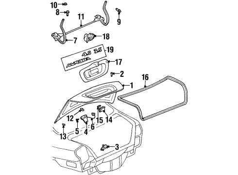 GM 88955943 Lid Kit,Rear Compartment