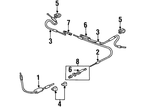 GM 25811833 Guide, Parking Brake Front Cable