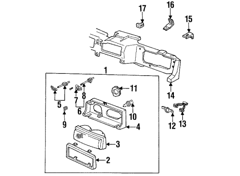 GM 22520355 Bracket, Headlamp & Radiator Grille Mount Panel