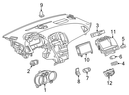 GM 22944940 Heater & Air Conditioner Control Assembly *Black