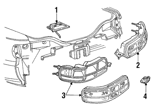 GM 16521719 Lens Asm,Rear Combination (Complete)