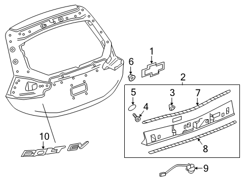 GM 42770042 Insulator, Rear Clsr Ctr Aplq