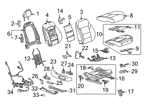 GM 84804271 SWITCH ASM-F/SEAT MASSAGE *WHISPER BEIGG