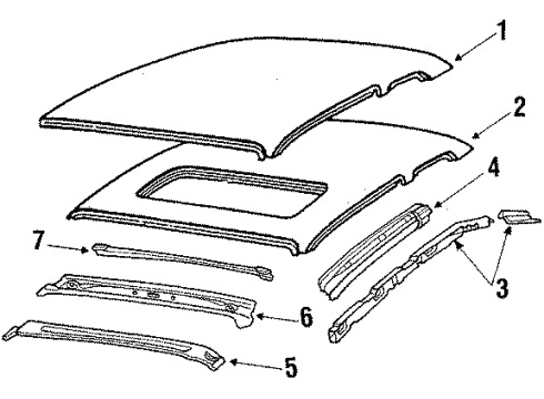 GM 20579863 Molding Assembly, Scalp Windshield Pillar & Side R/R *Block & Brite