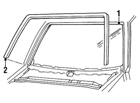 GM 22597830 PLATE, Windshield Glass