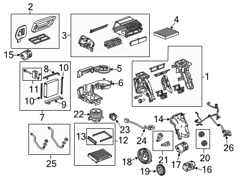 GM 90802632 Heater & Air Conditioner Control Assembly