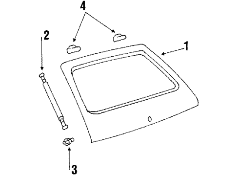 GM 20338559 Rear Compartment Lid Emblem