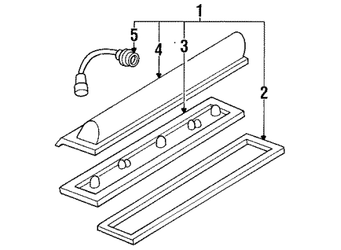 GM 16517985 Lamp,Rear License