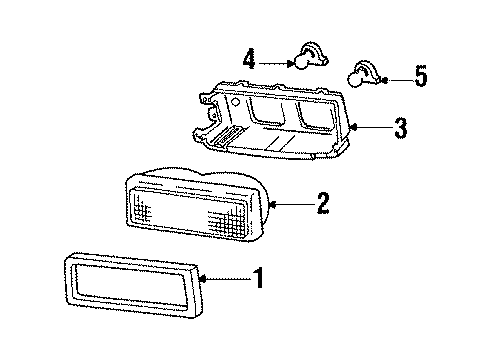 GM 16509455 Frame, Headlamp Mounting Lh