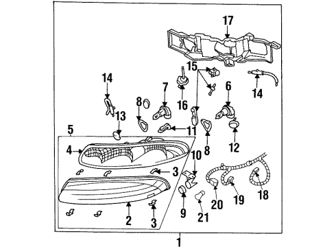 GM 16525992 Headlamp Asm