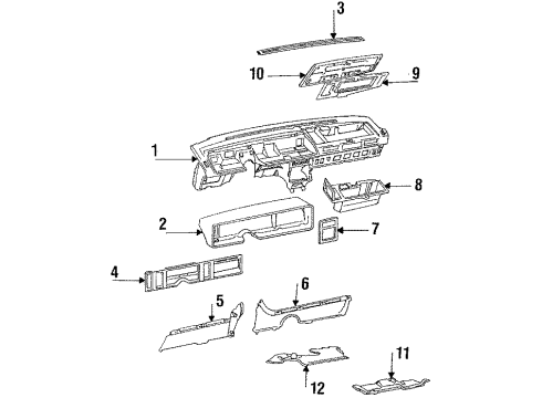 GM 12506500 CYLINDER, Instrument Panel Compartment Door Lock