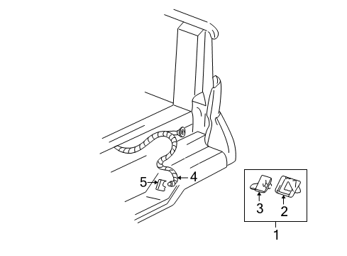 GM 15036738 Bracket, Rear License Plate Lamp *Marked Print