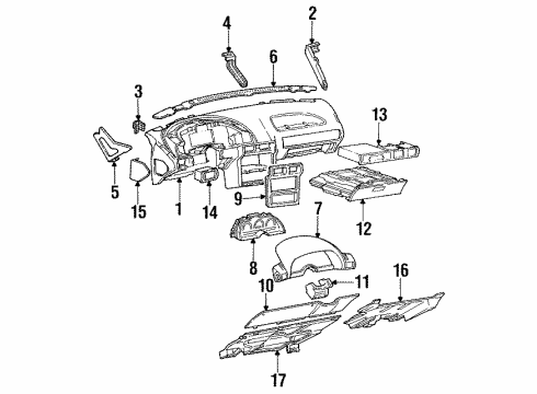 GM 16182751 Instrument Panel Gage CLUSTER