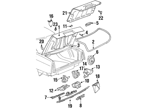 GM 25632476 Trim Assembly, Rear Compartment Lid Inner Panel *Black Mist