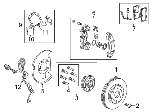 GM 13530410 Piston Kit, Front Brk Clpr