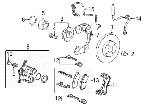 GM 13588984 Seal Kit, Front Brake Caliper Piston