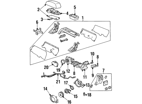 GM 12371871 CONSOLE, Floor Console