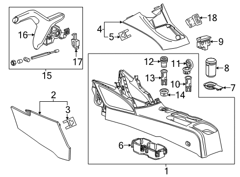 GM 42342393 Switch Assembly, Floor Console Accessory Function