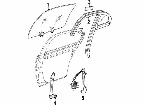 GM 10290517 Channel Assembly, Rear Side Door Window Front <Use 1C5L