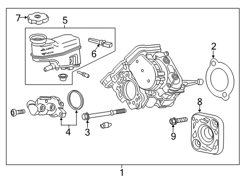 GM 84658877 CYLINDER ASM-BRK MAS(W/P/B BOOS&ELEK BRK