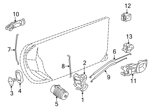 GM 10289774 Stop Assembly, Front Side Door Upper <Use 1C5L