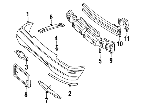 GM 16518028 Absorber, Front Bumper Fascia Energy