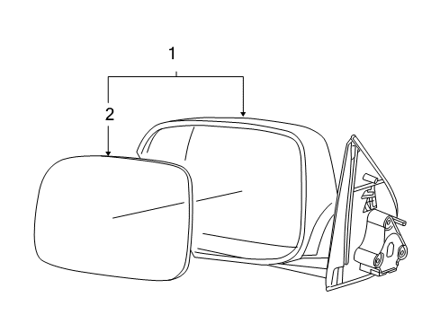 GM 88980715 Motor Asm,Outside Rear View Mirror