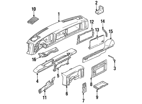 GM 15590555 INSULATOR, Instrument Panel