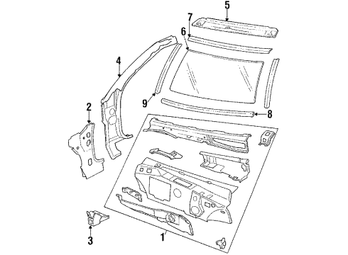 GM 20577801 Escut Assembly, Molding Scalp Windshield & Roof Drip