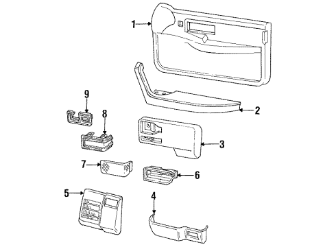 GM 22546194 SEALING STRIP, Front Door Window Channel