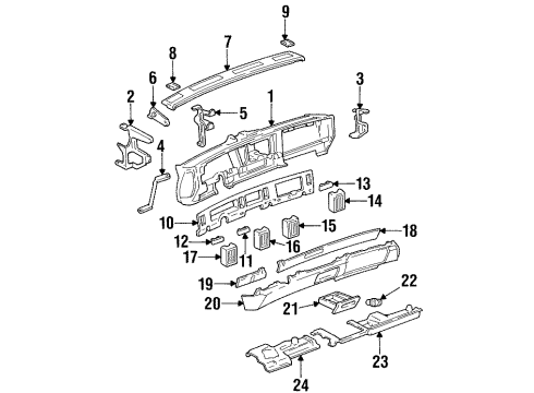 GM 25655624 Pad Assembly, Instrument Panel Lower Trim *Neutral