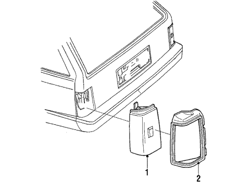 GM 16504802 Housing & Lens, Rear Combination Lamp