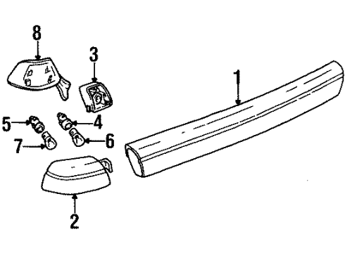 GM 90541262 Socket,Stop & Tail Lamp