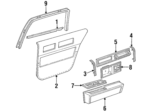 GM 20507648 Armrest Assembly, Rear Side Door *Black