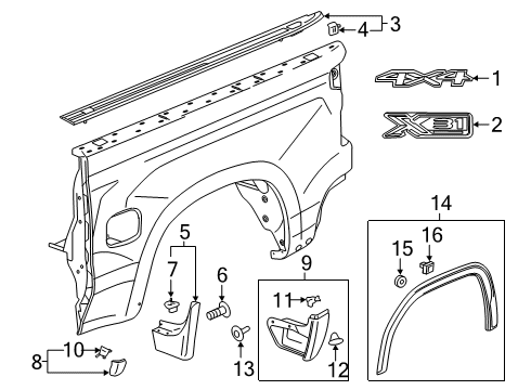 GM 84926073 PLATE ASM-E/GATE MKTG PKG NA *EXTERIOR BRIM