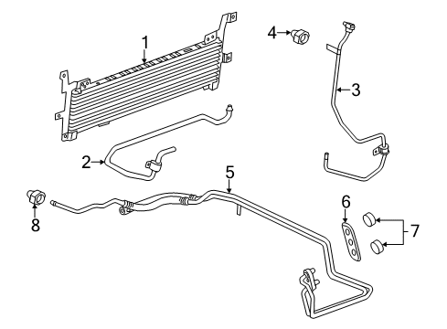 GM 23249499 Transmission Fluid Cooler Inlet & Outlet Pipe Assembly