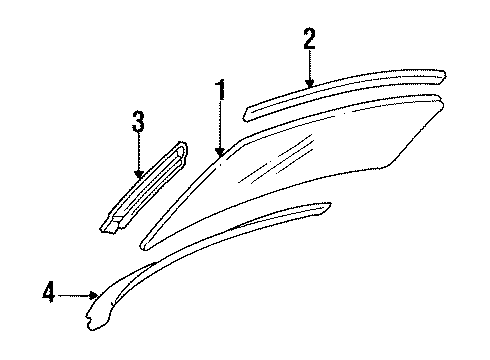 GM 10158435 Molding Assembly, Windshield Side Reveal *Black