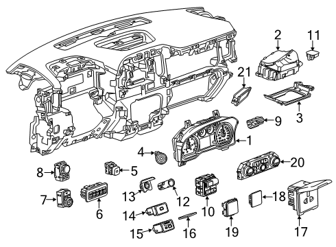 GM 84962986 Cluster Assembly, Inst