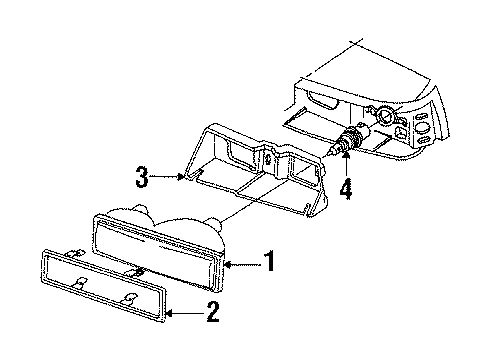 GM 16516777 Lens,Headlamp (W/Housing)