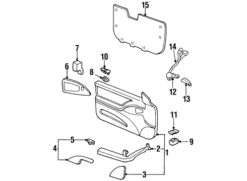 GM 10262400 Trim Assembly, Front Side Door *Gray