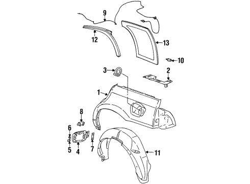 GM 21111962 Liner,Rear Wheelhouse Panel