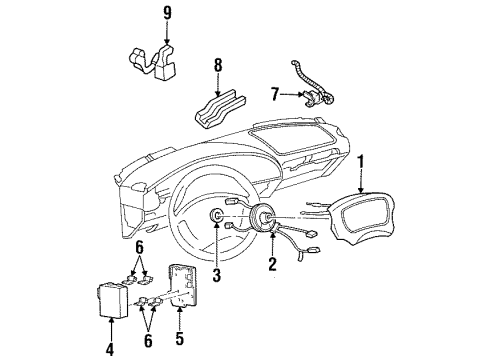 GM 16176249 Sensor Assembly, Inflator Restraint Pass Compartment