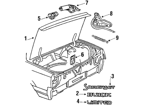 GM 25519704 Switch Assembly, Rear Compartment Lid Release