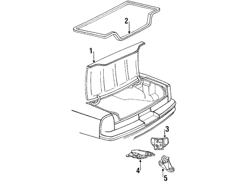 GM 12503837 Hinge,Rear Compartment Lid