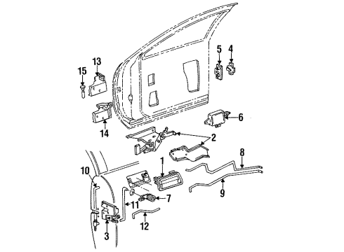 GM 16623381 Hdl Assembly, Front Door & Round Lock Remote Control