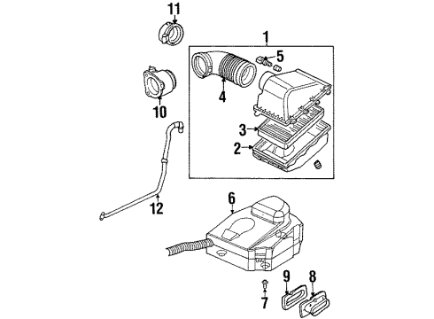 GM 25172784 DUCT, Air Cleaner and Silencer