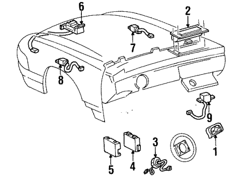 GM 16178646 Sensor Assembly, Inflator Restraint Pass Compartment & Arming